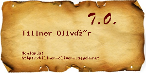 Tillner Olivér névjegykártya